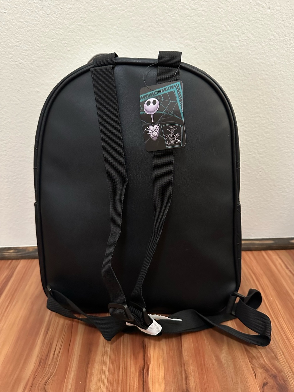 NWT Disney The Nightmare Before Christmas Black Mini Backpack with Jack & Sally - Picture 4 of 4